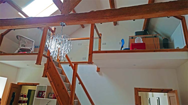 Staircase and Mezzanine after completion of conversion.